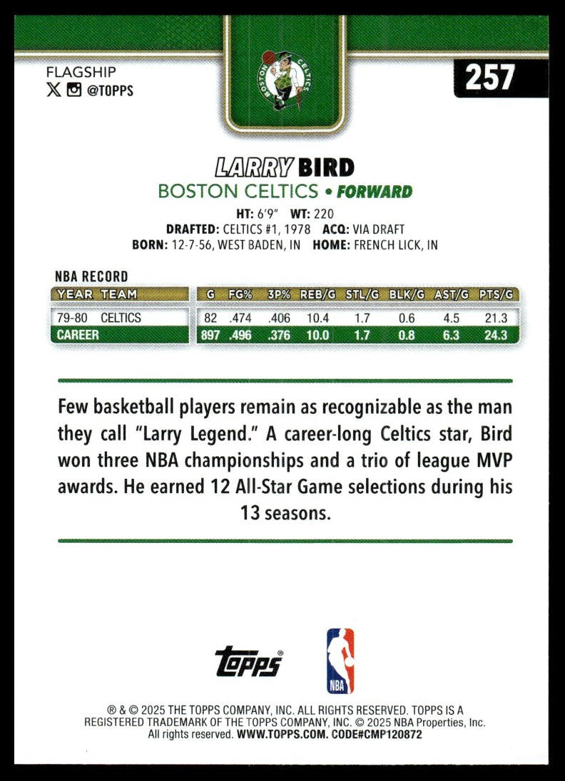 2025-26 Topps #257 Larry Bird