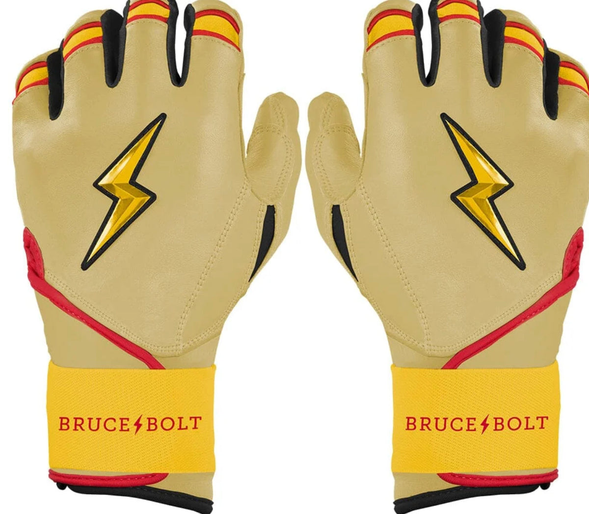 Bruce Bolt Konnor Griffin Creator Long Cuff Batting Gloves Red MEDIUM NEW