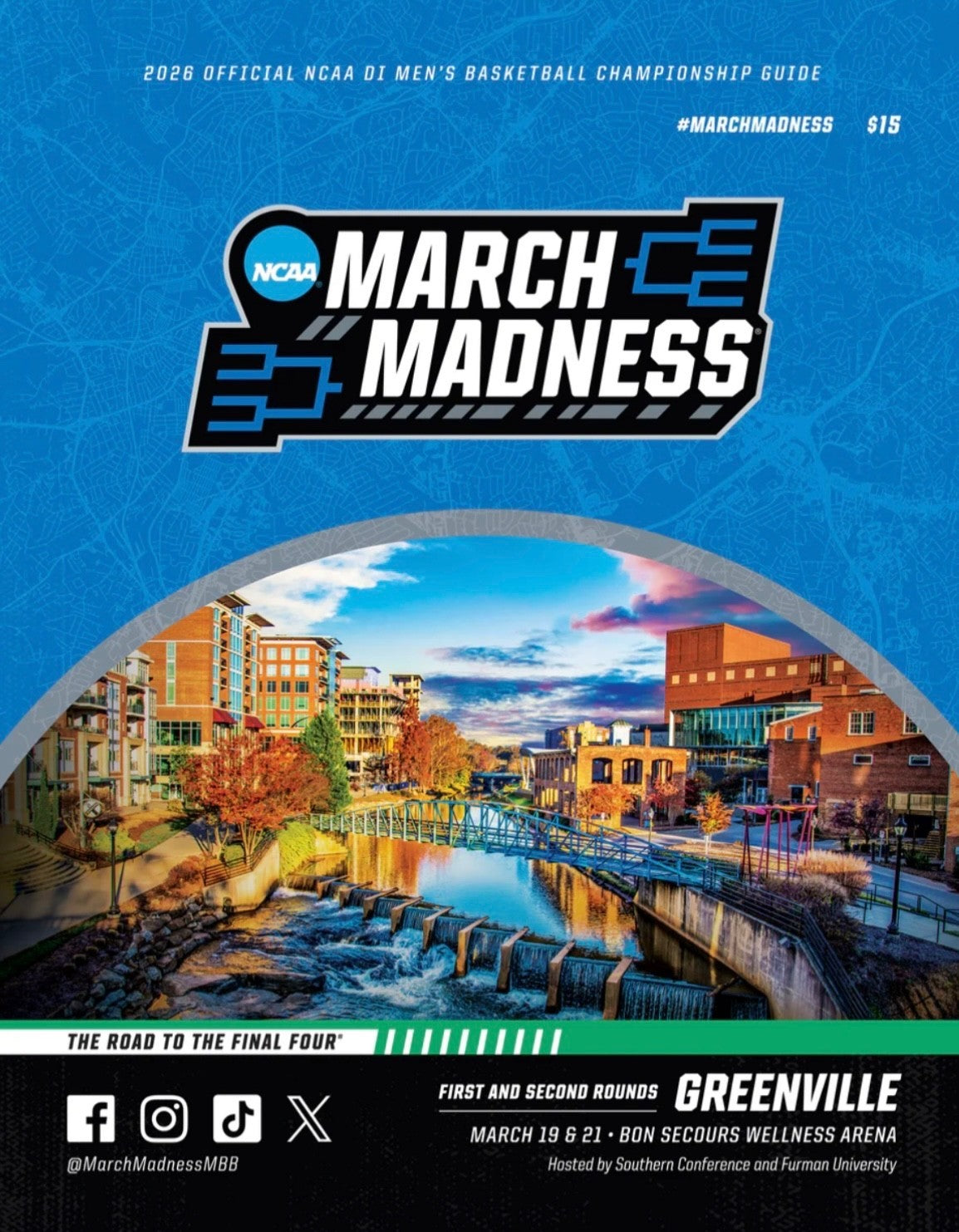 2026 NCAA Tournament Basketball March Madness 1st & 2nd Round Program Greenville