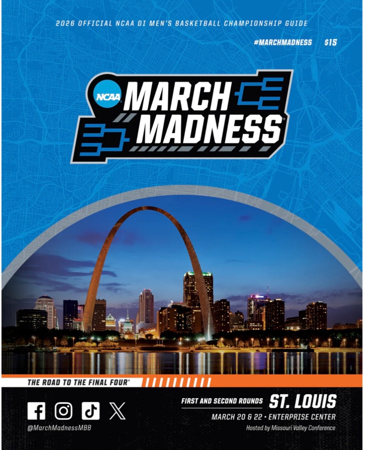2026 NCAA Tournament Basketball March Madness 1st & 2nd Round Program St. Louis